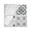 Carreaux à Dosseret Autoadhésifs Style Rétro Bartoli De Smart Tiles, Résine, Noir Et Gris, 9 X 9 Po, Boîte De 4