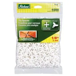 Croisillons D'espacement Blancs Pour Carrelage Richard, Plastique, 1/8 Po, Paquet De 1000 -Plancher De Vinyle Soldes 02715477b L