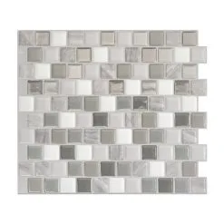 Smart Tiles Brixia Casoria 10.2po X 8.85po Pqt-4 Tuiles Autocollantes 3D