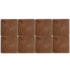 Premier Copper Products Tuiles En Cuivre, 3" X  3", 8 Pqt