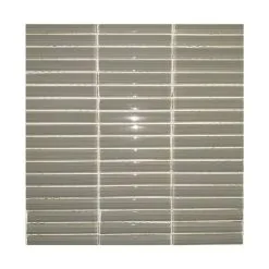 MONO SERRA GROUP Tuile En Mosaique à Verre De Mono Serra, 12" X 12", Gris Claire