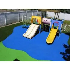 Ensemble De Granules De Caoutchouc Et De Liant Aliphatique De Rubberflex, 40 Pi2, Bleu Arc-en-ciel -Plancher De Vinyle Soldes 330780583 AlternateImage3 l