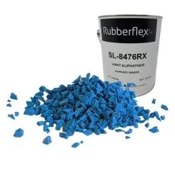 Ensemble De Granules De Caoutchouc Et De Liant Aliphatique De Rubberflex, 40 Pi2, Bleu Arc-en-ciel