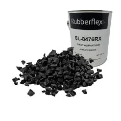 Ensemble De Granules De Caoutchouc Et De Liant Aliphatique De Rubberflex, 40 Pi2, Noir