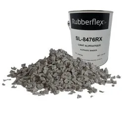 Ensemble De Granules De Caoutchouc Et De Liant Aliphatique De Rubberflex, 40 Pi2, Gris Trafic
