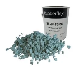 Ensemble De Granules De Caoutchouc Et De Liant Aliphatique De Rubberflex, 40 Pi2, Turquoise