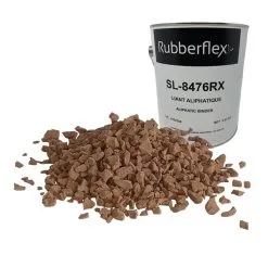 Ensemble De Granules De Caoutchouc Et De Liant Aliphatique De Rubberflex, 40 Pi2, Brun