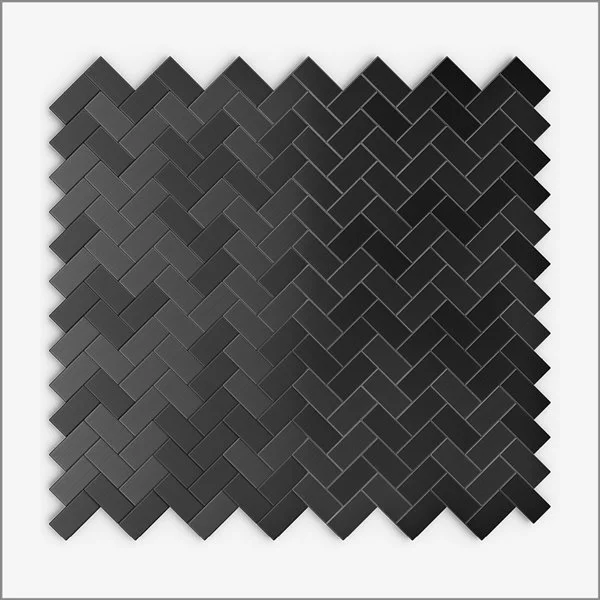 Échantillon De Tuile Murale 4 Po X 4 Po Aluminium Noir Chevron 3X Faster De SpeedTiles 1 Échantillon De Tuile Murale 4 Po X 4 Po Aluminium Noir Chevron 3X Faster De SpeedTiles