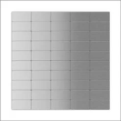 Échantillon De Tuile Murale 4 Po X 4 Po Aluminium Acier Inoxydable Brique 3X Faster De SpeedTiles