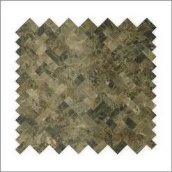 Tuile SpeedTiles 3X Faster Pierre Naturelle Poliee Lisse Brun 12 Po X 12 Po Chevron Adhésif Peler Et Coller, Paquet De 6