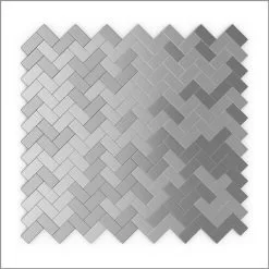 Échantillon De Tuile Murale 4 Po X 4 Po Aluminium Acier Inoxydable Chevron 3X Faster De SpeedTiles