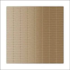 Échantillon De Tuile Murale 4 Po X 4 Po Aluminium Cuivre Pâle Linéaire 3X Faster Par SpeedTiles