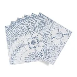 Dc-fix Carreau De Sol En Vinyle Blanc/bleu Clair Par DC Fix De 12 Po X 12 Po, Paquet De 11