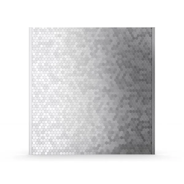 Carreau De Mosaïque Autocollant Pour Dosseret Hex II Par SpeedTiles De 30 Po X 30 Po En Métal Brossé Argent 1 Carreau De Mosaïque Autocollant Pour Dosseret Hex II Par SpeedTiles De 30 Po X 30 Po En Métal Brossé Argent