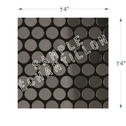 Échantillon De Carreau De Mur Autocollant 2X Faster Par SpeedTiles De 4 Po X 4 Po En Métal Brossé Noir à Motifs Ronds