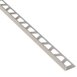 SCHLUTER SYSTEMS Moulure En Aluminium Pour Tuiles, 8' 2,5" X 3/8", Gris Pierre