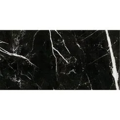 Carreau De Porcelaine Mono Serra, 12 Po X 24 Po, Noir Lustré, PEI 4