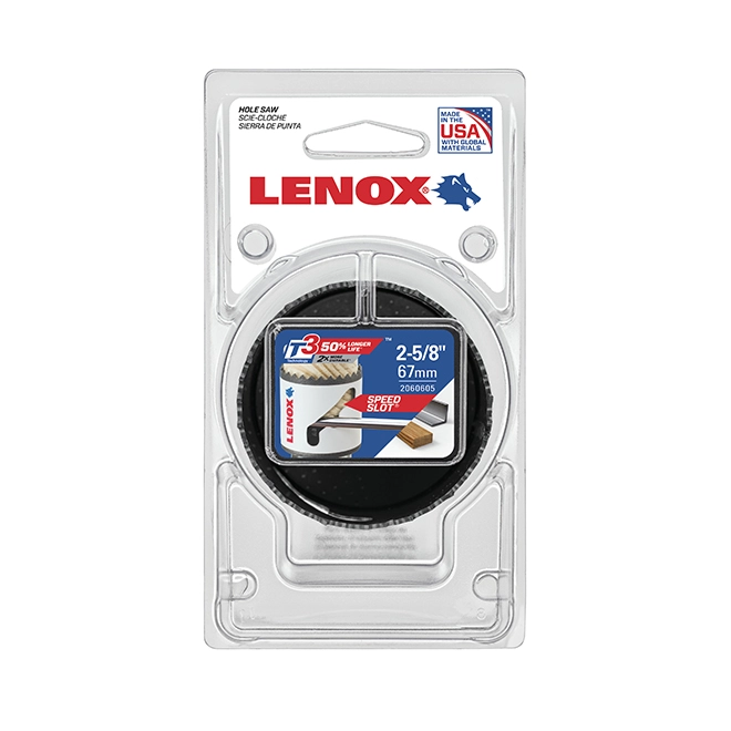 Scie-cloche Speed Slot Lenox, 2 5/8 Po Dia, Bimétallique, Sans Arbre 2 Scie-cloche Speed Slot Lenox, 2 5/8 Po Dia, Bimétallique, Sans Arbre – Image 2