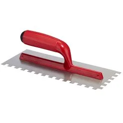 Truelle Dentelée Pour Maçon Rubi, Manche En Plastique, Base En Acier, Dents Carrées De 10 Mm X 10 Mm